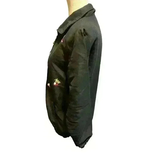 K.T. Golf by Keneth Tool Petite Small Women's Black Zip Up Jacket Windbreaker - Picture 8 of 10